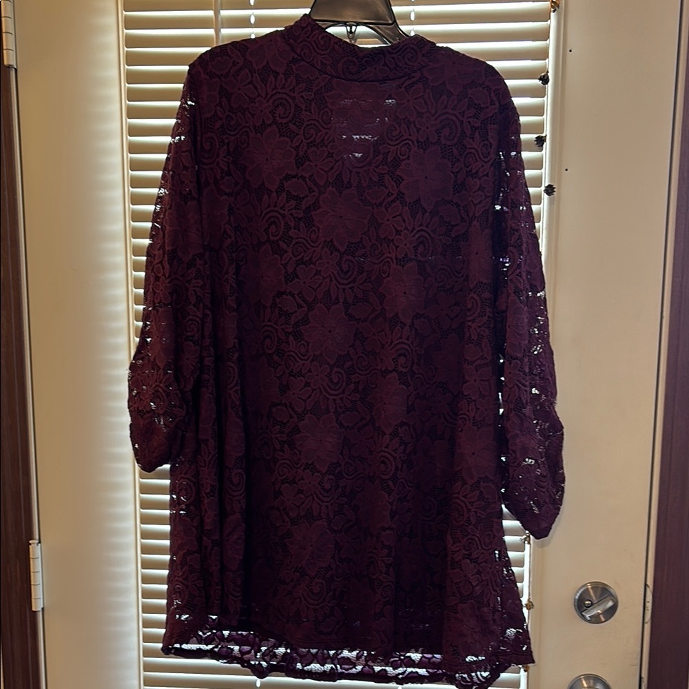 Ashley Stewart Elegant Purple Lace Dress 22/24 EUC